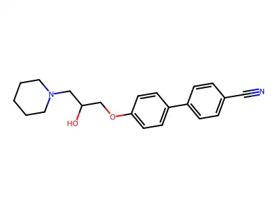 4-[4-(2-Hydroxy-3-piperidin-1-ylpropoxy)phenyl]benzonitrile structure