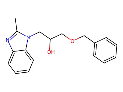 1-(2-Methylbenzimidazol-1-yl)-3-phenylmethoxypropan-2-ol structure