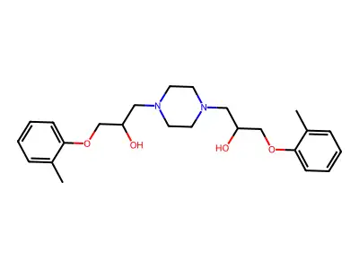 1-[4-(2-Hydroxy-3-o-tolyloxy-propyl)-piperazin-1-yl]-3-o-tolyloxy-propan-2-ol structure