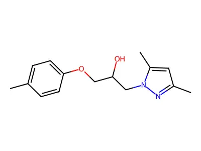 1-(3,5-dimethyl-1H-pyrazol-1-yl)-3-(p-tolyloxy)propan-2-ol structure