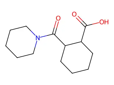 2-(Piperidine-1-carbonyl)cyclohexanecarboxylic acid structure