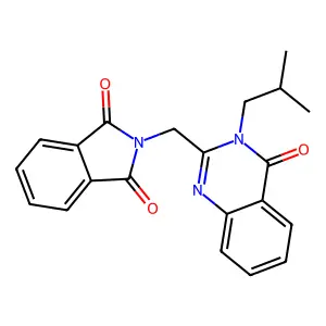 2-[[3-(2-Methylpropyl)-4-oxoquinazolin-2-yl]methyl]isoindole-1,3-dione structure