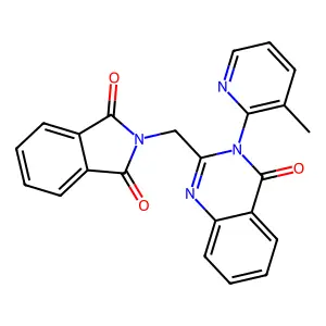 2-[[3-(3-Methylpyridin-2-yl)-4-oxoquinazolin-2-yl]methyl]isoindole-1,3-dione structure