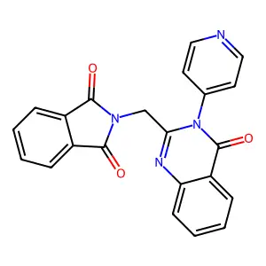 2-[(4-Oxo-3-pyridin-4-ylquinazolin-2-yl)methyl]isoindole-1,3-dione structure