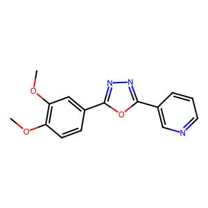 3-[5-(3,4-Dimethoxyphenyl)-1,3,4-oxadiazol-2-yl]pyridine structure