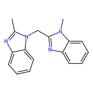 1-Methyl-2-[(2-methylbenzimidazol-1-yl)methyl]benzimidazole structure