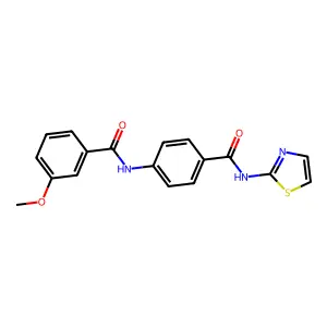 3-methoxy-N-[4-(1,3-thiazol-2-ylcarbamoyl)phenyl]benzamide structure