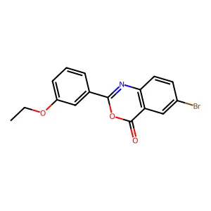 6-Bromo-2-(3-ethoxyphenyl)-3,1-benzoxazin-4-one structure