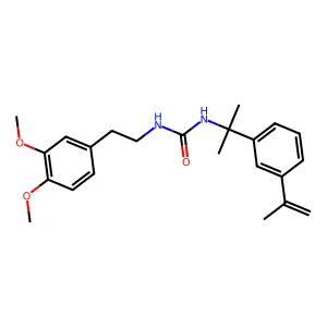 1-[2-(3,4-Dimethoxyphenyl)ethyl]-3-[2-(3-prop-1-en-2-ylphenyl)propan-2-yl]urea structure