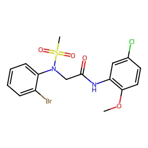 2-(2-bromo-N-methylsulfonylanilino)-N-(5-chloro-2-methoxyphenyl)acetamide structure
