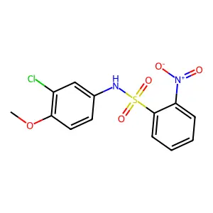 N-(3-chloro-4-methoxyphenyl)-2-nitrobenzenesulfonamide structure