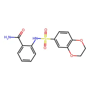2-[(2,3-Dihydro-1,4-benzodioxin-6-ylsulfonyl)amino]benzamide structure