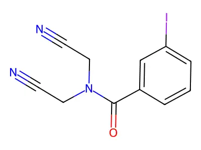 N,N-bis(cyanomethyl)-3-iodobenzamide structure