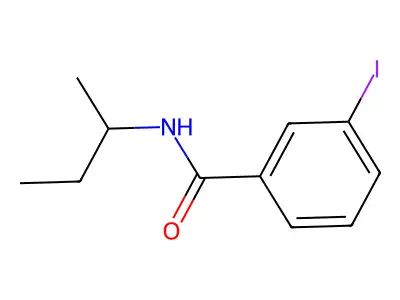 N-(butan-2-yl)-3-iodobenzamide structure