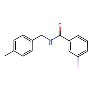 3-iodo-N-[(4-methylphenyl)methyl]benzamide structure