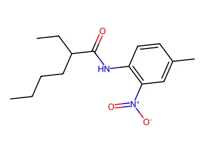 2-ethyl-N-(4-methyl-2-nitrophenyl)hexanamide structure
