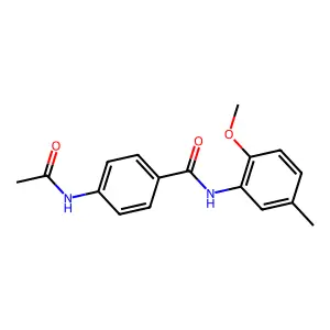 4-acetamido-N-(2-methoxy-5-methylphenyl)benzamide structure