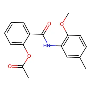 2-[(2-Methoxy-5-methylphenyl)carbamoyl]phenyl acetate structure