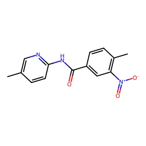 4-methyl-N-(5-methylpyridin-2-yl)-3-nitrobenzamide structure