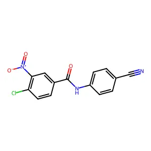 4-chloro-N-(4-cyanophenyl)-3-nitrobenzamide structure