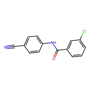 3-chloro-N-(4-cyanophenyl)benzamide structure