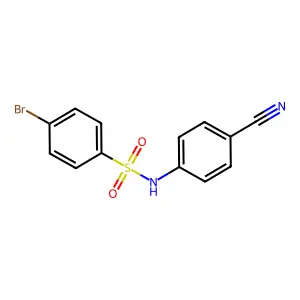 4-bromo-N-(4-cyanophenyl)benzenesulfonamide structure