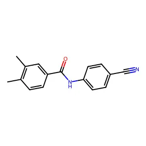 N-(4-cyanophenyl)-3,4-dimethylbenzamide structure