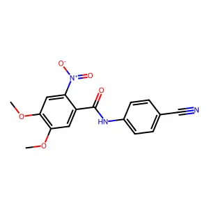 N-(4-cyanophenyl)-4,5-dimethoxy-2-nitrobenzamide structure