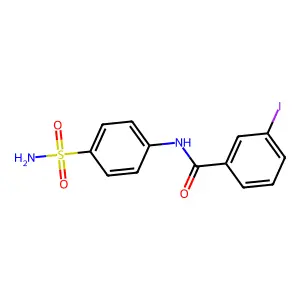 3-iodo-N-(4-sulfamoylphenyl)benzamide structure