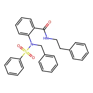 2-[benzyl(phenylsulfonyl)amino]-N-(2-phenylethyl)benzamide structure