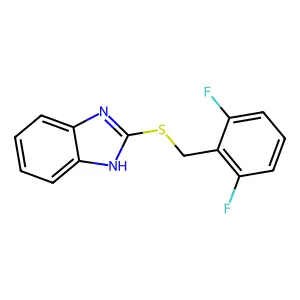 2-(2,6-Difluoro-benzylsulfanyl)-1H-benzoimidazole structure