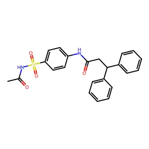 N-[4-(acetylsulfamoyl)phenyl]-3,3-diphenylpropanamide structure