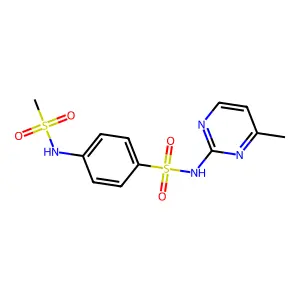 4-(methanesulfonamido)-N-(4-methylpyrimidin-2-yl)benzenesulfonamide structure