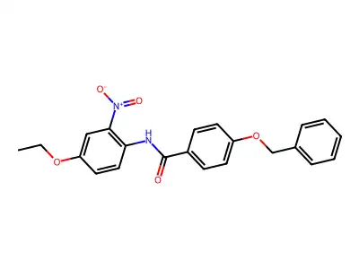 4-(benzyloxy)-N-{4-ethoxy-2-nitrophenyl}benzamide structure