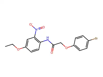2-(4-bromophenoxy)-N-{4-ethoxy-2-nitrophenyl}acetamide structure
