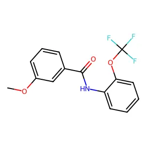 3-methoxy-N-[2-(trifluoromethoxy)phenyl]benzamide structure