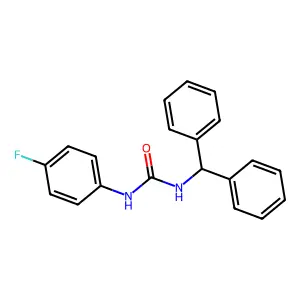 Urea, N-(diphenylmethyl)-N'-(4-fluorophenyl)- structure