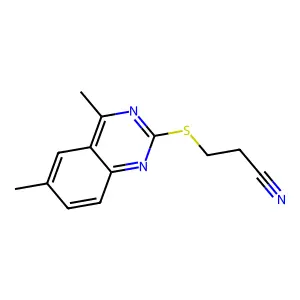 3-[(4,6-Dimethylquinazolin-2-yl)sulfanyl]propanenitrile structure