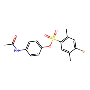 4-Acetamidophenyl 4-bromo-2,5-dimethylbenzene-1-sulfonate structure