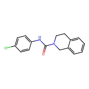 N-(4-chlorophenyl)-3,4-dihydroisoquinoline-2(1H)-carboxamide structure