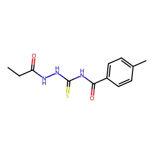 4-methyl-N-[(2-propionylhydrazino)carbothioyl]benzamide structure