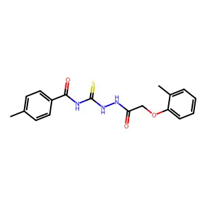 4-methyl-N-({2-[(2-methylphenoxy)acetyl]hydrazino}carbothioyl)benzamide structure