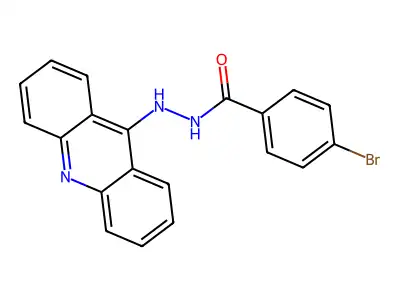 N'-(9-acridinyl)-4-bromobenzohydrazide structure