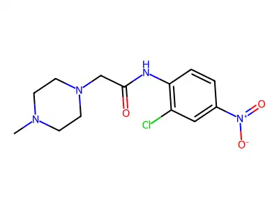 N-(2-chloro-4-nitrophenyl)-2-(4-methylpiperazin-1-yl)acetamide structure