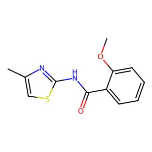 2-methoxy-N-(4-methyl-1,3-thiazol-2-yl)benzamide structure