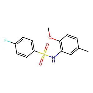 4-fluoro-N-(2-methoxy-5-methylphenyl)benzenesulfonamide structure