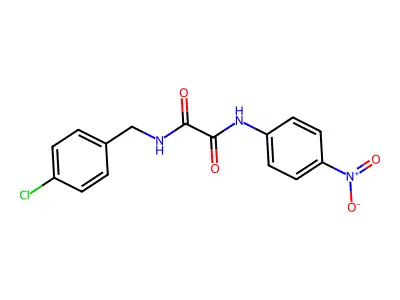 N-(4-chlorobenzyl)-N'-(4-nitrophenyl)ethanediamide structure