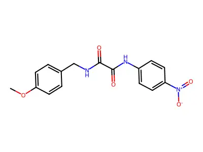 N-(4-methoxybenzyl)-N'-(4-nitrophenyl)ethanediamide structure