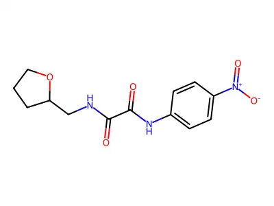 N'-(4-nitrophenyl)-N-(oxolan-2-ylmethyl)oxamide structure