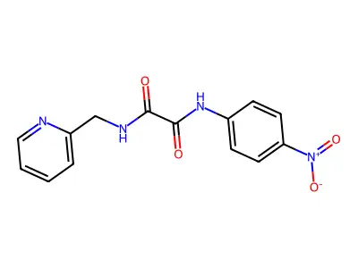 N'-(4-nitrophenyl)-N-(pyridin-2-ylmethyl)oxamide structure